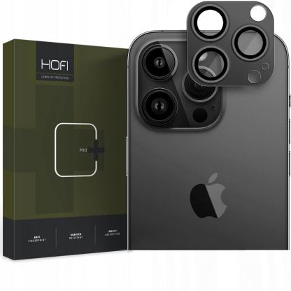 Hofi FullCam Pro Plus Lens Protector - предпазна метална плочка за камерата на iPhone 14 Pro, iPhone 14 Pro Max (черен)