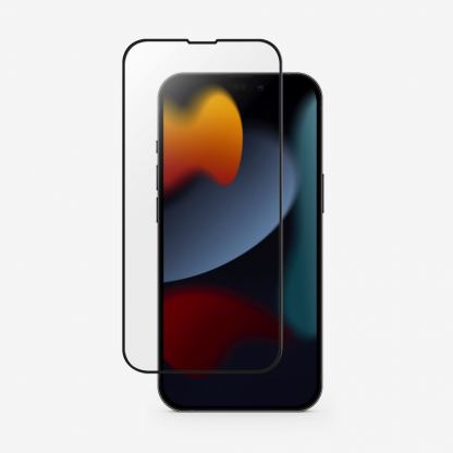 Uniq Optix Vivid Full Cover Tempered Glass - калено стъклено защитно покритие за дисплея на iPhone 14 Pro Max (черен-прозрачен)