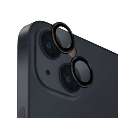 Uniq Optix Camera Tempered Glass Lens Protector - предпазни стъклени лещи за камерата на iPhone 14, iPhone 14 Plus (черен)