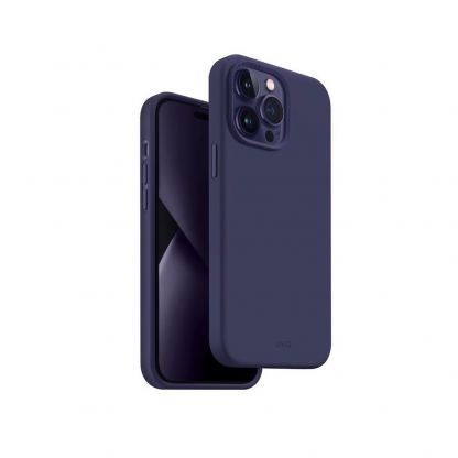 Uniq Lino Liquid Silicone Case - силиконов (TPU) калъф за iPhone 14 Pro (лилав)