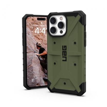 Urban Armor Gear Pathfinder Case - удароустойчив хибриден кейс за iPhone 14 Pro Max (тъмнозелен)