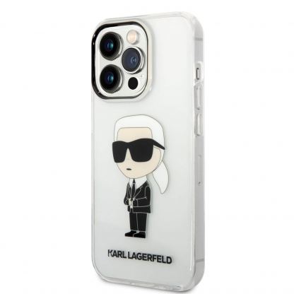 Karl Lagerfeld IML Ikonik NFT Case - дизайнерски силиконов кейс за iPhone 14 Pro (прозрачен)
