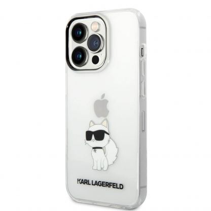 Karl Lagerfeld IML Choupette NFT Case - дизайнерски силиконов кейс за iPhone 14 Pro (прозрачен)