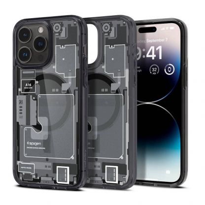 Spigen Ultra Hybrid Zero One MagSafe Case - хибриден кейс с висока степен на защита с MagSafe за iPhone 14 Pro (черен) 