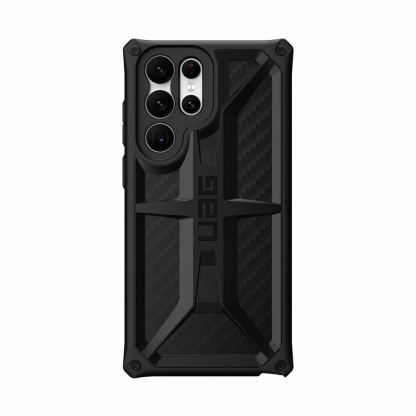 Urban Armor Gear Monarch Case - удароустойчив хибриден кейс за Samsung Galaxy S23 Ultra (черен-карбон)