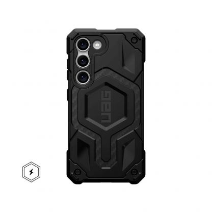 Urban Armor Gear Monarch Pro Case - удароустойчив хибриден кейс за Samsung Galaxy S23 (черен-карбон)