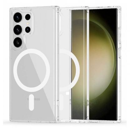 Tech-Protect Flexair Hybrid MagSafe Case - хибриден удароустойчив кейс с MagSafe за Samsung Galaxy S23 Ultra (прозрачен)