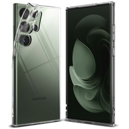 Ringke Air Glitter Case - силиконов (TPU) калъф за Samsung Galaxy S23 Ultra (прозрачен)