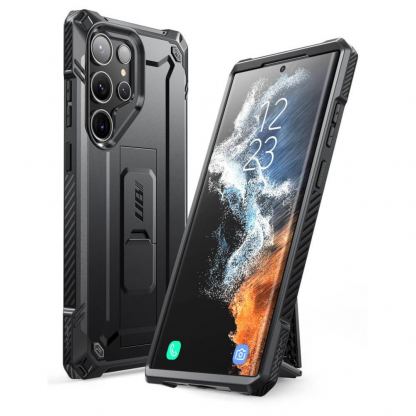 i-Blason SUPCASE Unicorn Beetle Case - удароустойчив хибриден кейс за Samsung Galaxy S23 Ultra (черен)