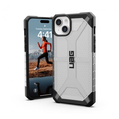 Urban Armor Gear Plasma Case - удароустойчив хибриден кейс за iPhone 15 Plus (прозрачен)