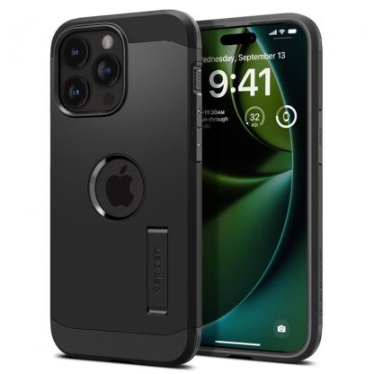 Spigen Tough Armor MagSafe Case - хибриден кейс с най-висока степен на защита с MagSafe за iPhone 15 Pro (черен)