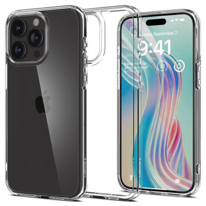 Spigen Ultra Hybrid Case - хибриден кейс с висока степен на защита за iPhone 15 Pro Max (прозрачен)