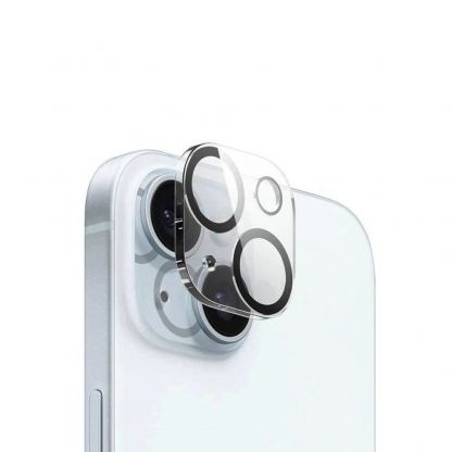 Crong Lens Shield Protector - предпазна плочка за камерата на iPhone 15, iPhone 15 Plus (прозрачен)