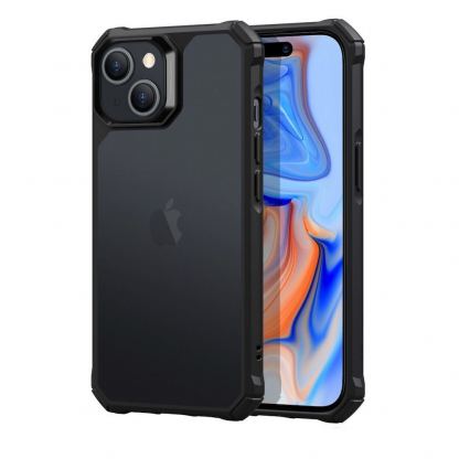 ESR Air Armor Case - хибриден удароустойчив кейс за iPhone 15 (черен-мат)