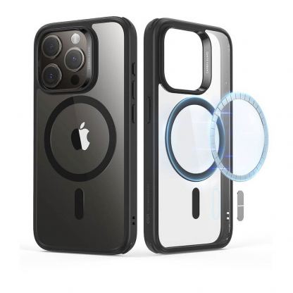 ESR Classic Hybrid HaloLock MagSafe Case - хибриден кейс с висока степен на защита с MagSafe за iPhone 15 Pro (черен-прозрачен) 