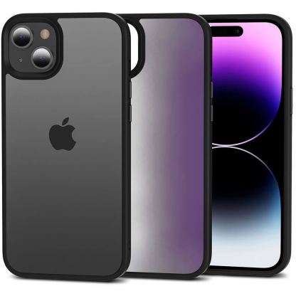 Tech-Protect Protective Hybrid Case - хибриден удароустойчив кейс за iPhone 15 Plus, iPhone 14 Plus (черен-мат)