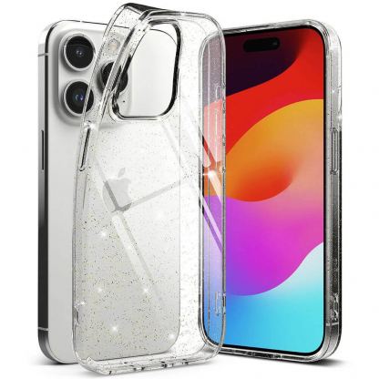 Ringke Air Glitter Case - силиконов (TPU) калъф за iPhone 15 Pro Max (прозрачен)