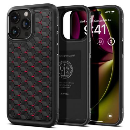 Spigen Cryo Armor Case - силиконов (TPU) калъф с висока степен на защита за iPhone 15 Pro Max (червен)