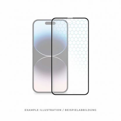 Prio 3D Full Screen Curved Tempered Glass - калено стъклено защитно покритие за дисплея на iPhone 15 Plus (черен-прозрачен)