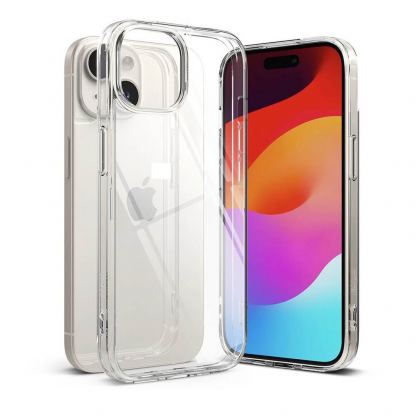 Ringke Fusion Crystal Case - хибриден удароустойчив кейс за iPhone 15 (прозрачен)