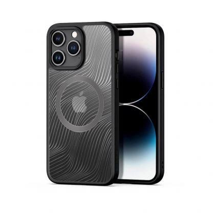 Dux Ducis Aimo MagSafe Case - хибриден удароустойчив кейс с MagSafe за iPhone 15 Pro (черен-прозрачен)