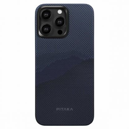 Pitaka MagEZ 4 1500D Star Peak Aramid Fiber MagSafe Case - кевларен кейс с MagSafe за iPhone 15 Pro (син)