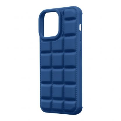 OBALME Block TPU Case - удароустойчив силиконов (TPU) калъф за iPhone 15 Pro Max (син)
