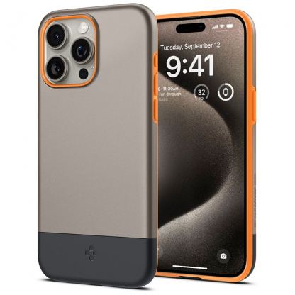 Spigen Style Armor MagSafe Case - хибриден кейс с най-висока степен на защита с MagSafe за iPhone 15 Pro (златист)