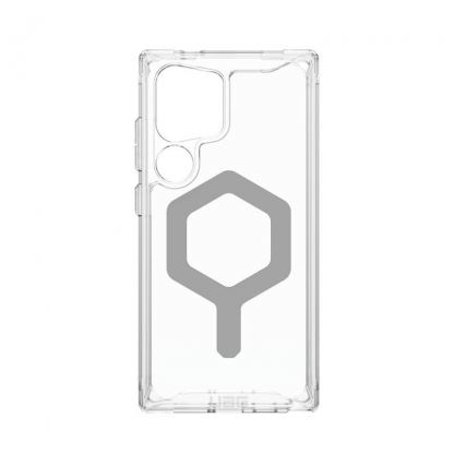 Urban Armor Gear Plyo Pro Case - удароустойчив хибриден кейс с MagSafe за Samsung Galaxy S24 Ultra (прозрачен-сребрист)