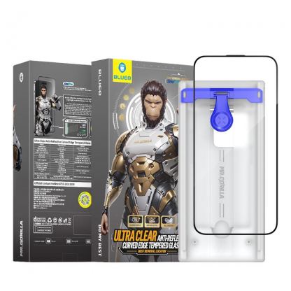 Blueo AR 3D Curved Tempered Glass HD - стъклено защитно покритие за дисплея на дисплея на iPhone 15 Pro Max (черен-прозрачен) 