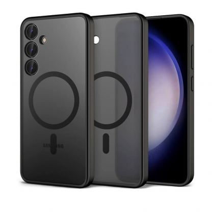 Tech-Protect MagMat MagSafe Case - хибриден удароустойчив кейс с MagSafe за Samsung Galaxy S24 (черен-мат)