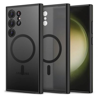 Tech-Protect MagMat MagSafe Case - хибриден удароустойчив кейс с MagSafe за Samsung Galaxy S24 Ultra (черен-мат)