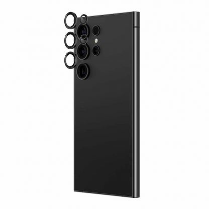 AmazingThing Camera Lens Tempered Glass - предпазни стъклени лещи за камерата на Samsung Galaxy S24 Ultra (черен)