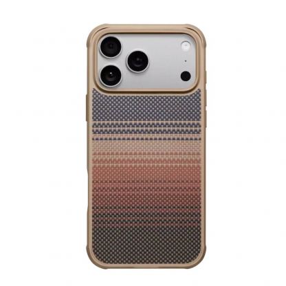 Хибриден удароустойчив кейс с кевлар за iPhone 17 Pro Max - Pitaka Aramid ProGuard Case (шарен)