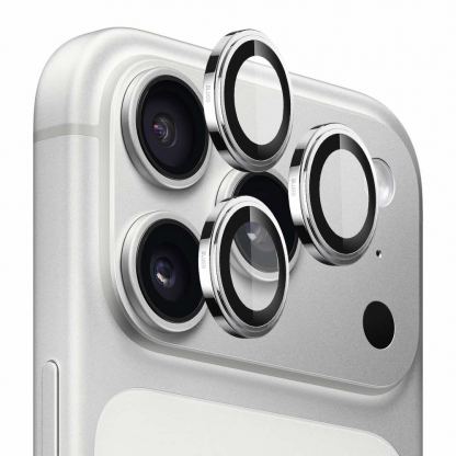 Предпазни сапфирени лещи за камерата на iPhone 17 Pro, iPhone 17 Pro Max - Blueo Sapphire Crystal Original Camera Lens Glass Protector (сребрист)