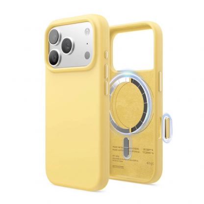 Силиконов (TPU) калъф с MagSafe за iPhone 17 Pro - Elago Magnetic Soft Silicone Case (жълт)