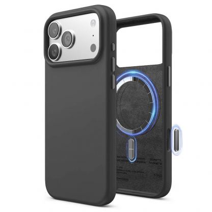 Силиконов (TPU) калъф с MagSafe за iPhone 17 Pro Max - Elago Magnetic Soft Silicone Case (черен)