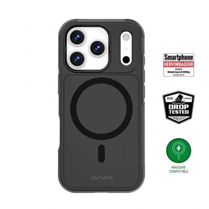 Хибриден удароустойчив кейс с MagSafe за iPhone 17 Pro - 4smarts Defend MagSafe Case (черен)