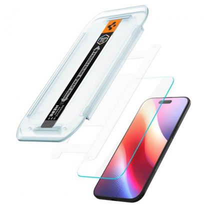1 брой стъклено защитно покритие за дисплея на iPhone 17 Air - Spigen Glas.tR EZ Fit Tempered Glass 1 Pack (прозрачен) (bulk)