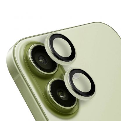 Предпазни стъклени лещи за камерата на iPhone 17 - OBALME Tempered Glass Camera Lens Protector (зелен)