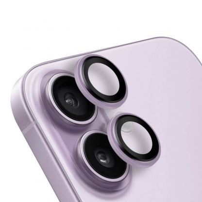 Предпазни стъклени лещи за камерата на iPhone 17 - OBALME Tempered Glass Camera Lens Protector (лилав)