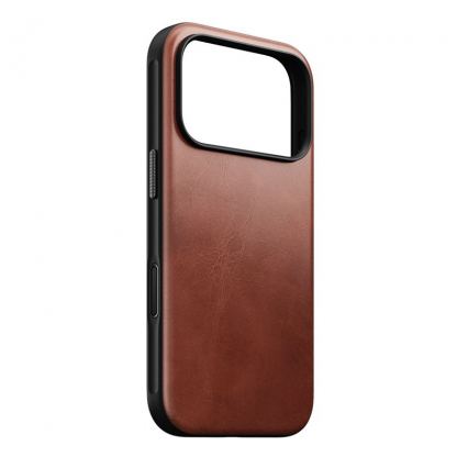 Кожен (естествена кожа) кейс с MagSafe за iPhone 17 Pro - Nomad Modern Horween Leather MagSafe Case (кафяв)