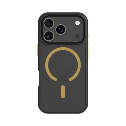 Хибриден удароустойчив кейс с MagSafe за iPhone 17 Pro - Tactical MagForce Hyperstealth 2.0 Cover (черен-жълт)