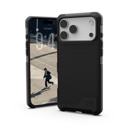 Удароустойчив хибриден кейс с MagSafe за iPhone 17 Pro Max - Urban Armor Gear Metropolis LT Kevlar MagSafe Case (черен)