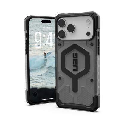 Удароустойчив хибриден кейс с MagSafe за iPhone 17 Pro Max - Urban Armor Gear Pathfinder Clear MagSafe Case (сив)