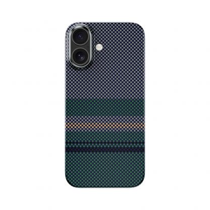 Кевларен кейс с MagSafe за iPhone 17 - Benks Armor Air Aurora Kevlar Case 600D (черен-зелен)