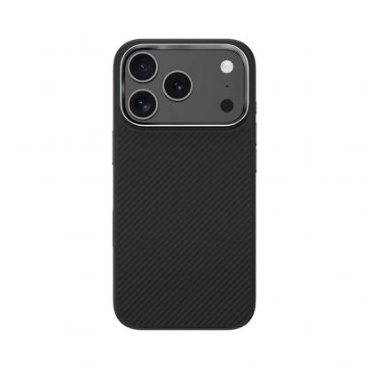 Удароустойчив кевларен кейс с MagSafe за iPhone 17 Pro - Benks Magnetic Armor Pro Kevlar Case Metal Frame Camera Control Case 600D (черен)