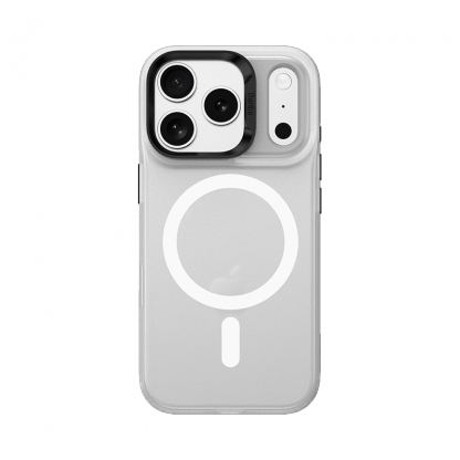 Хибриден удароустойчив кейс с MagSafe за iPhone 17 Pro - Benks Magnetic Lucid Armor Camera Control Case (бял)