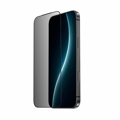 Стъклено защитно покритие с определен ъгъл на виждане за дисплея на iPhone 17 Pro Max (черен-прозрачен)  - Benks Air Shield Privacy Tempered Glass