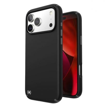 Удароустойчив хибриден кейс с Magsafe за iPhone 17 Pro Max - Speck Presidio 2 Pro MagSafe Case (черен-сив)